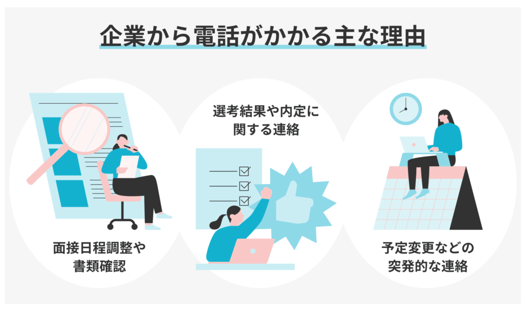 企業から電話がかかる主な理由
