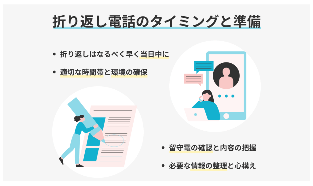 折り返し電話のタイミングと準備